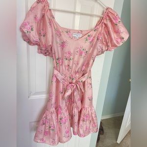 Love shack fancy- floral pink dress